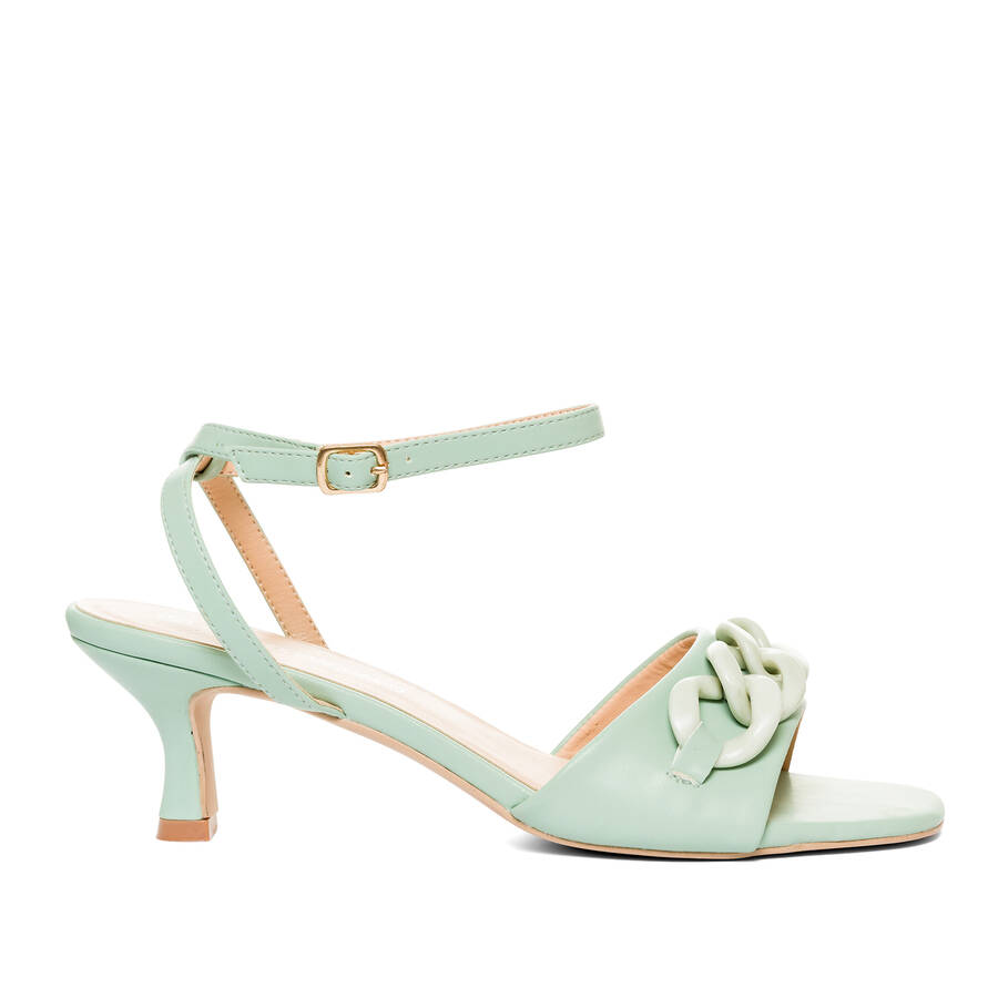 Mint faux leather sandals 