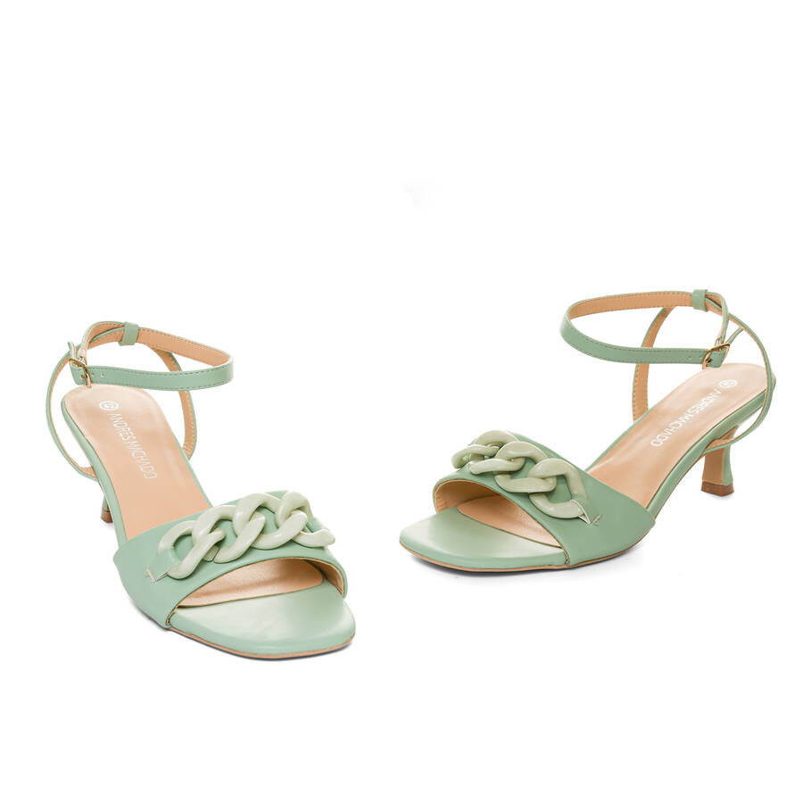 Mint faux leather sandals 