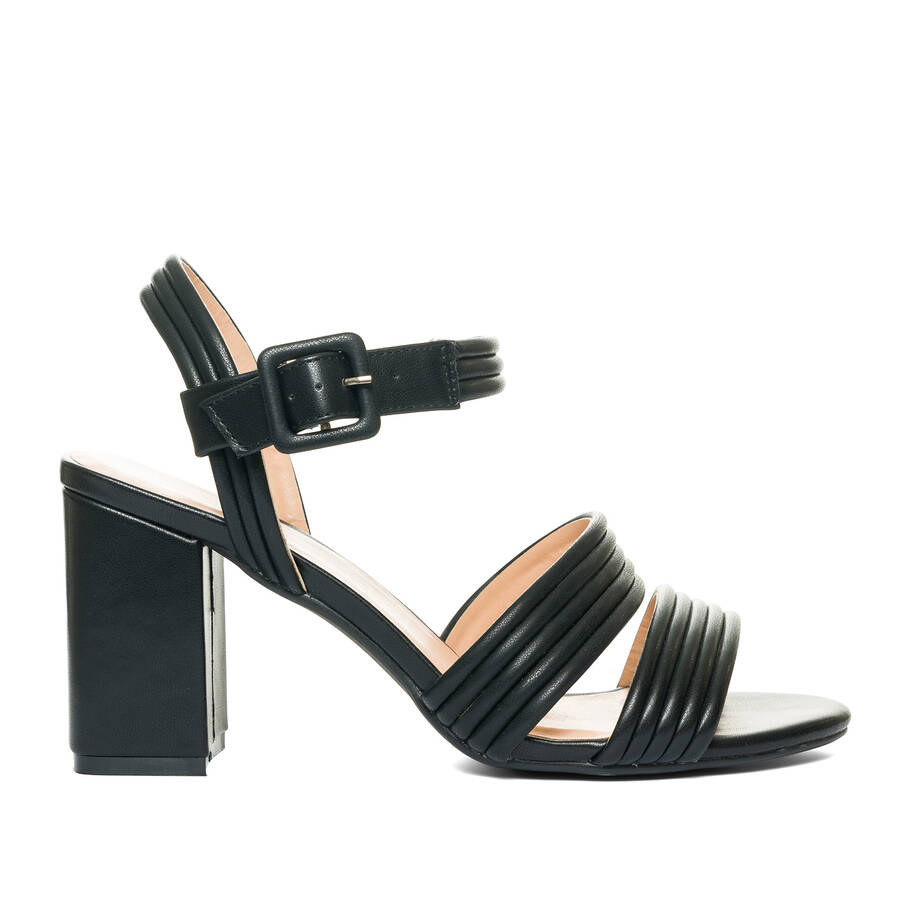 Sandale en simili cuir Noir 