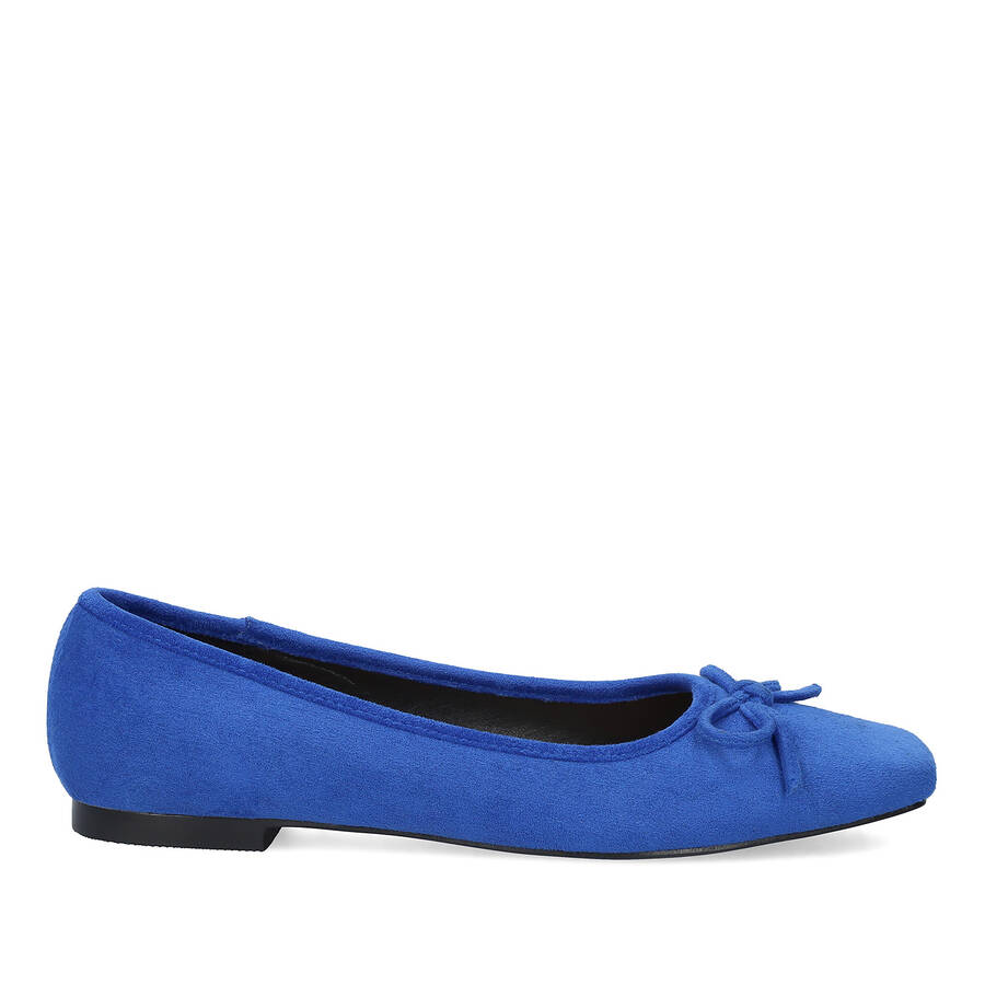 Ballerines en suédine bleu 