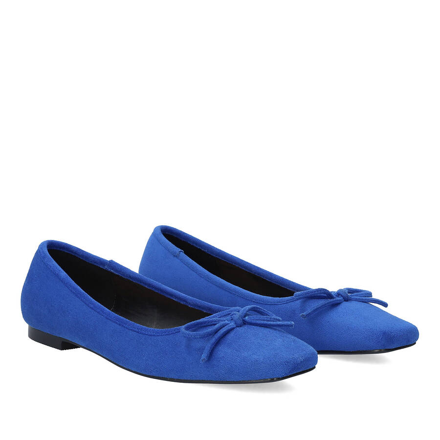 Ballerines en suédine bleu 