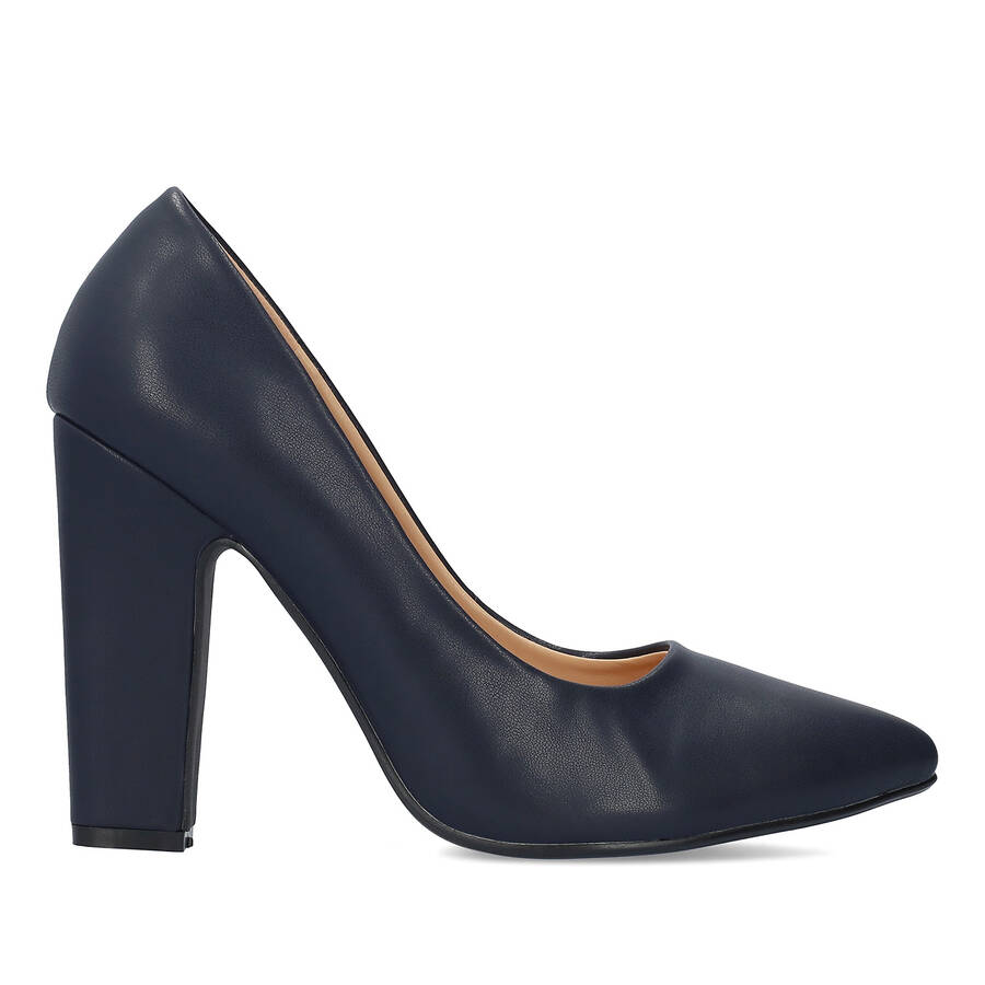 Dark blue faux leather Stilettos 