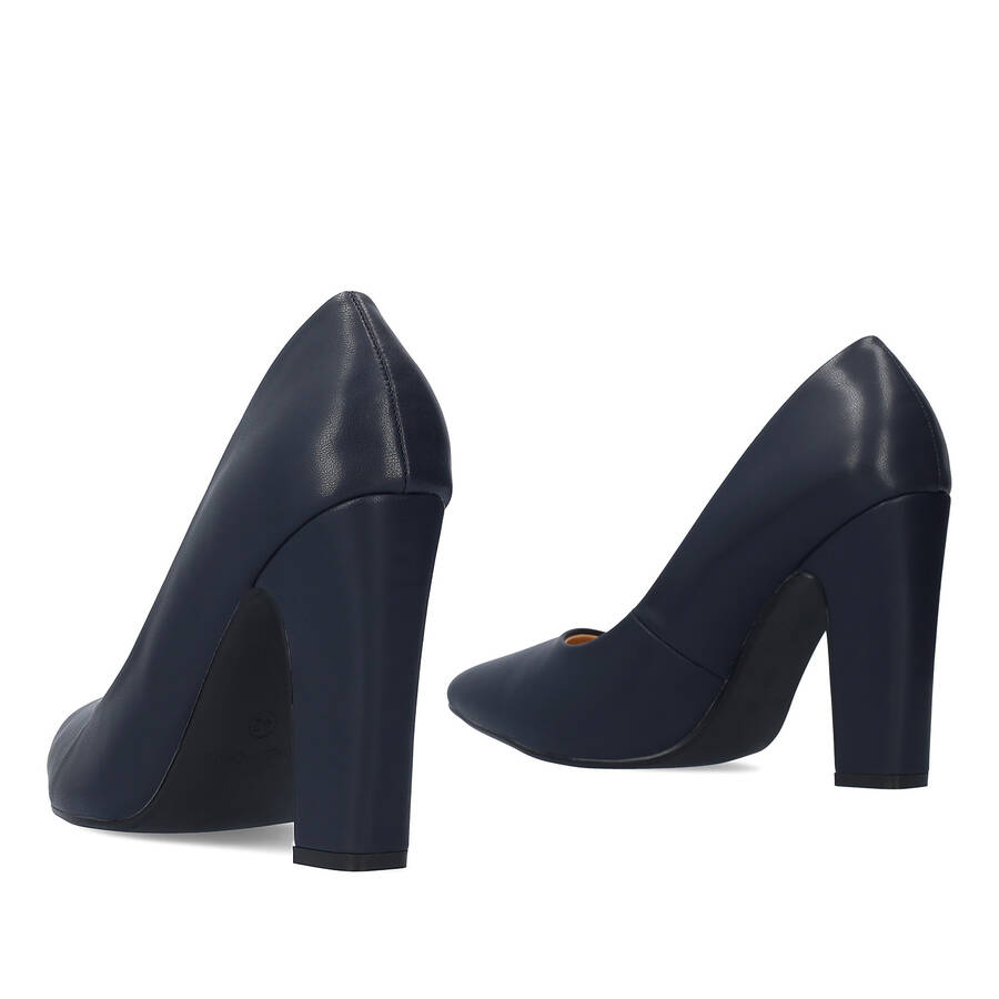 Dark blue faux leather Stilettos 