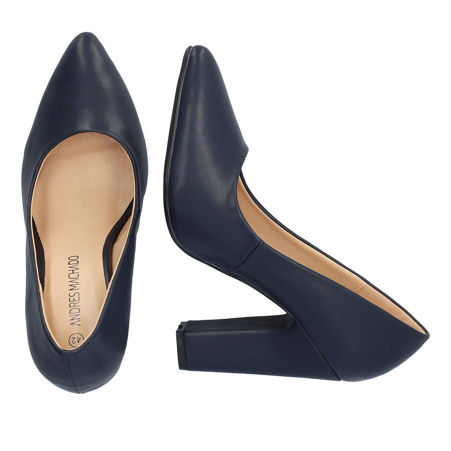 Dark blue faux leather Stilettos 