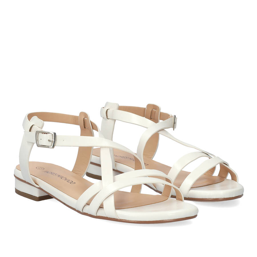 Sandalia plana en soft Blanco 