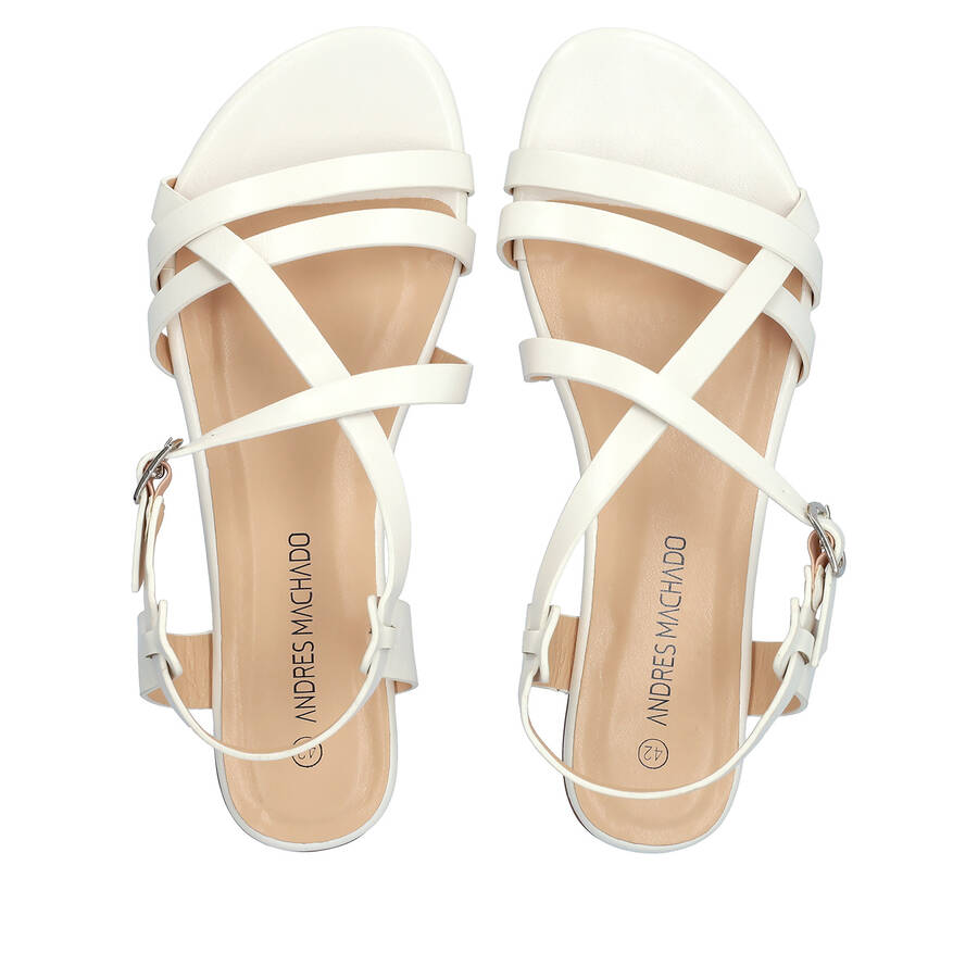 Sandalia plana en soft Blanco 