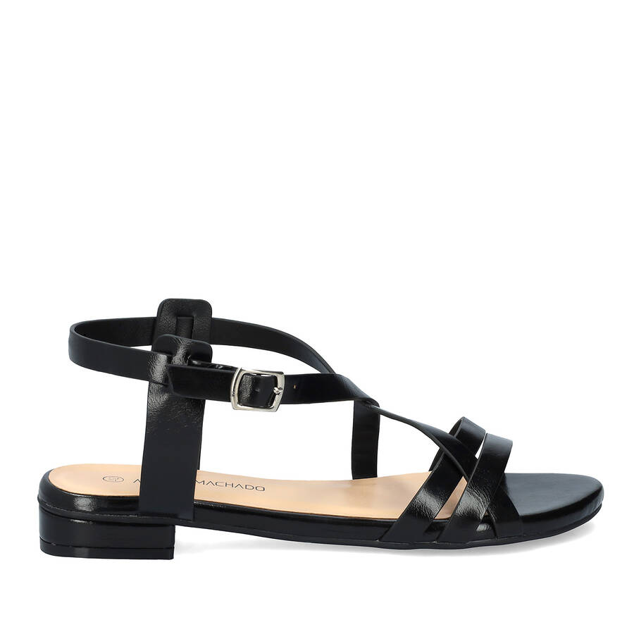 Sandalia plana en soft Negro 