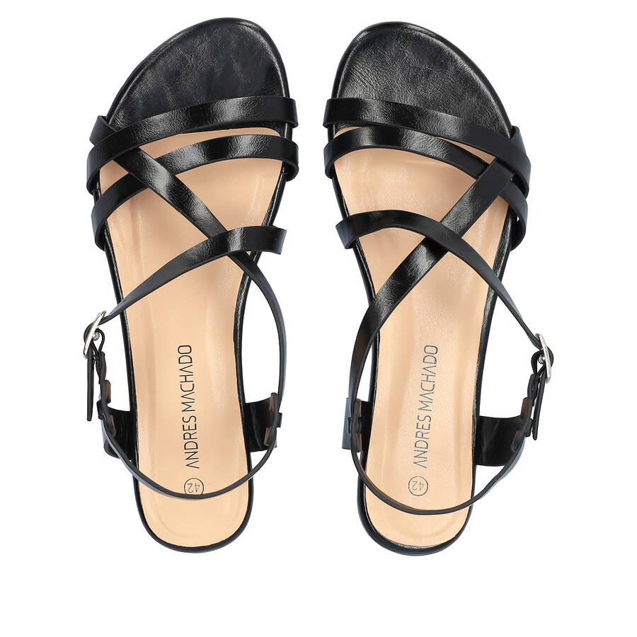 Sandalia plana en soft Negro 