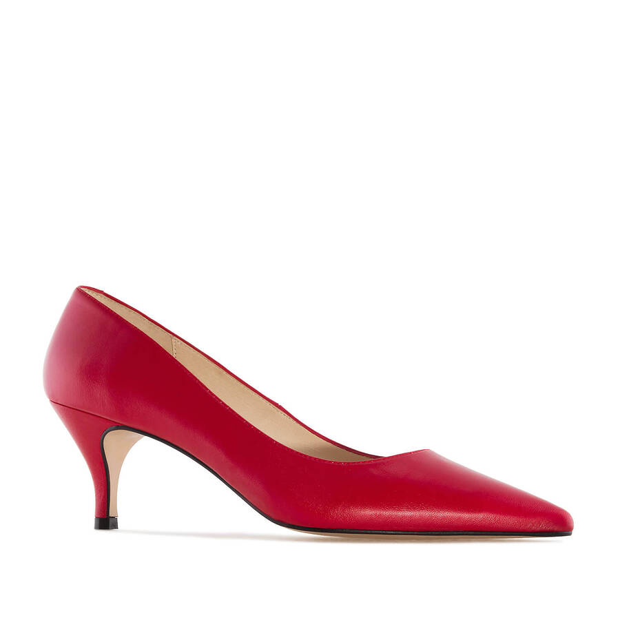 Pumps in Red Nappa Leather 