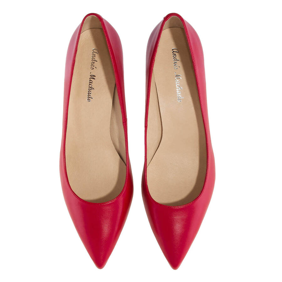 Pumps in Red Nappa Leather 