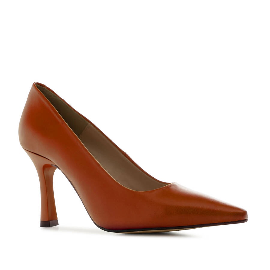 Stilettos in Red Brick Leather 