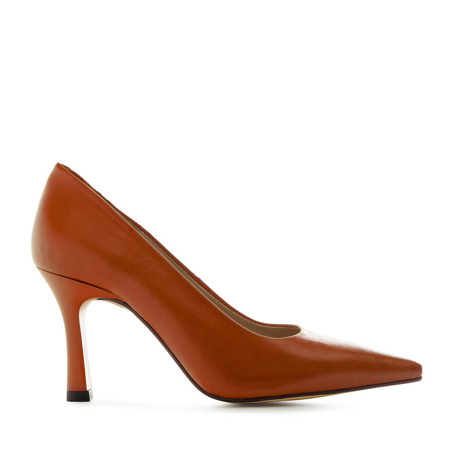 Stilettos in Red Brick Leather 