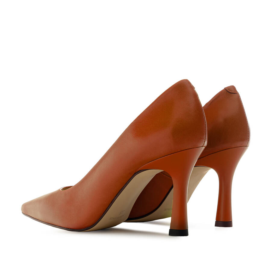 Stilettos in Red Brick Leather 