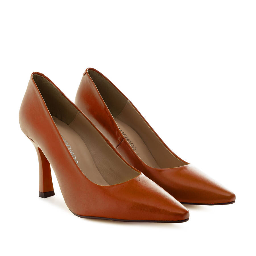 Stilettos in Red Brick Leather 