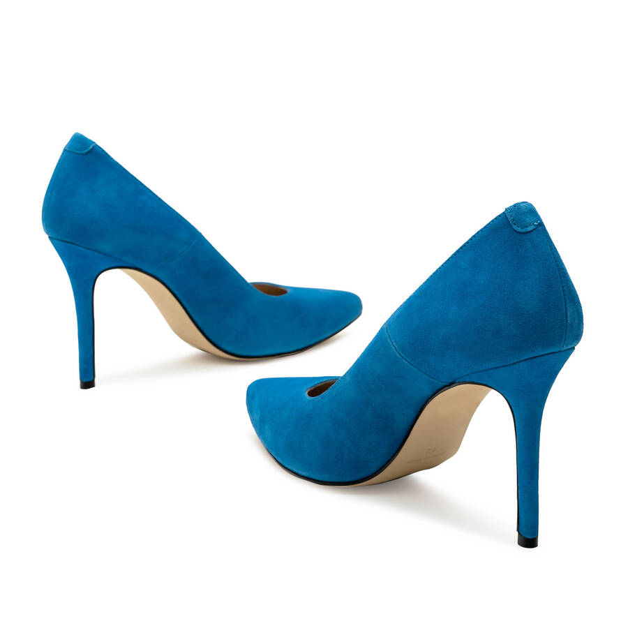 Chaussures à talons en cuir daim Bleu 