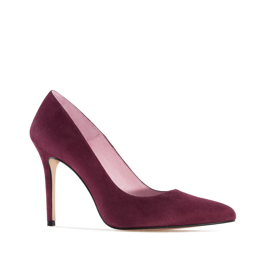 Heeled Shoes in Burgundy Suede 