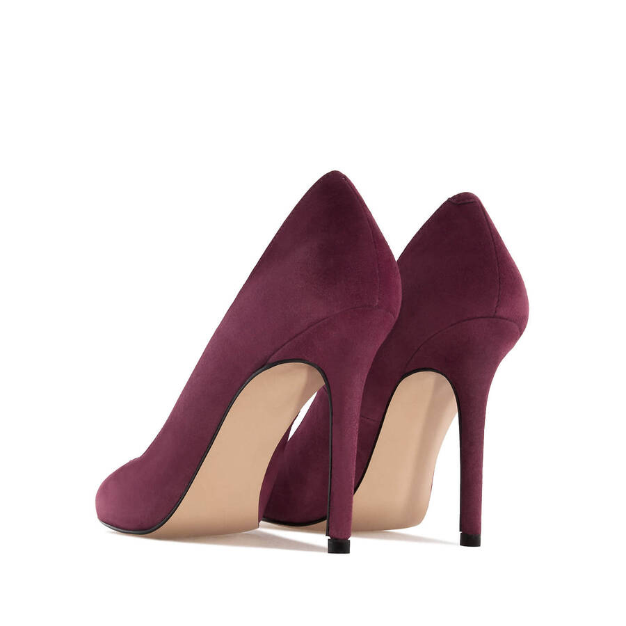 Heeled Shoes in Burgundy Suede 