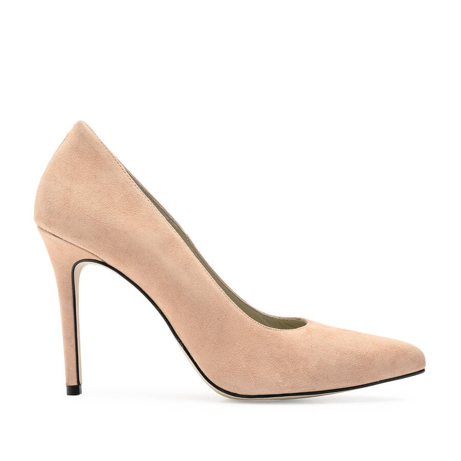 Heeled Shoes in Pink Suede 