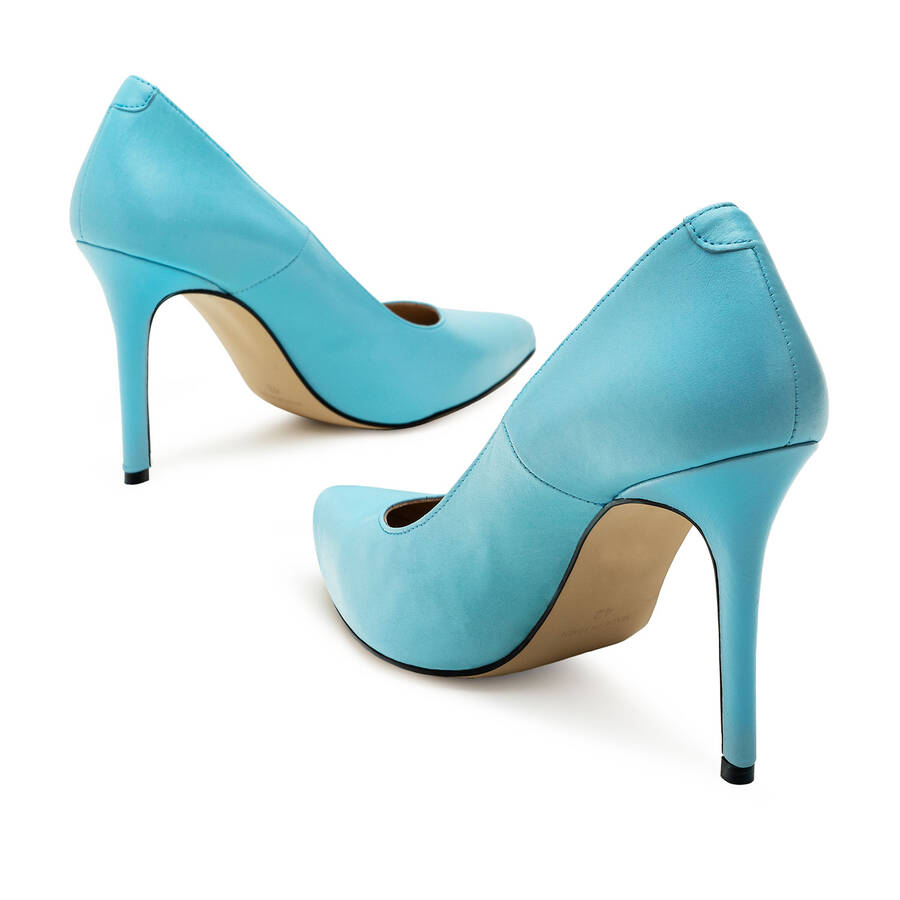 Chaussures à talons en cuir cuir Bleu Ciel 