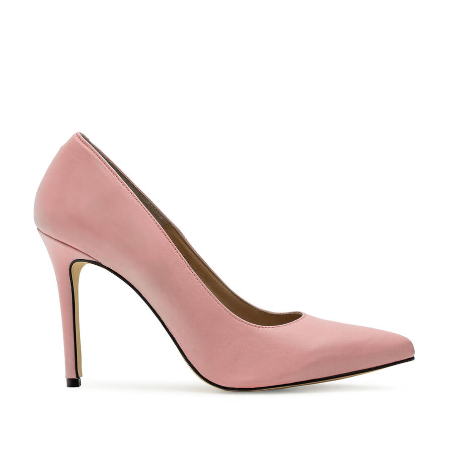 Heeled Shoes in Pink Nappa Leather 