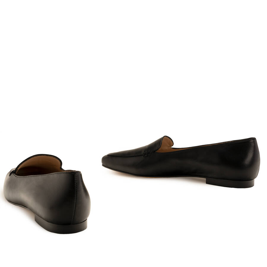 Mocassins en cuir noir 