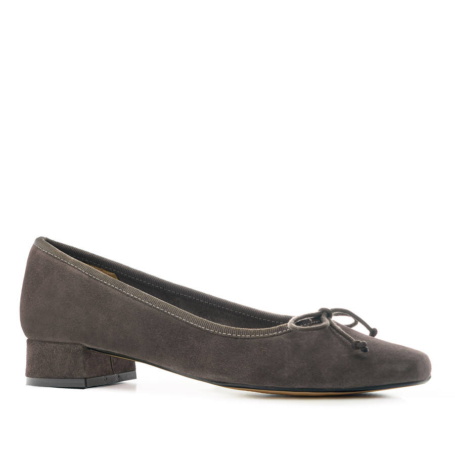 Bowtie Ballet Flats in Sienna Split Leather 