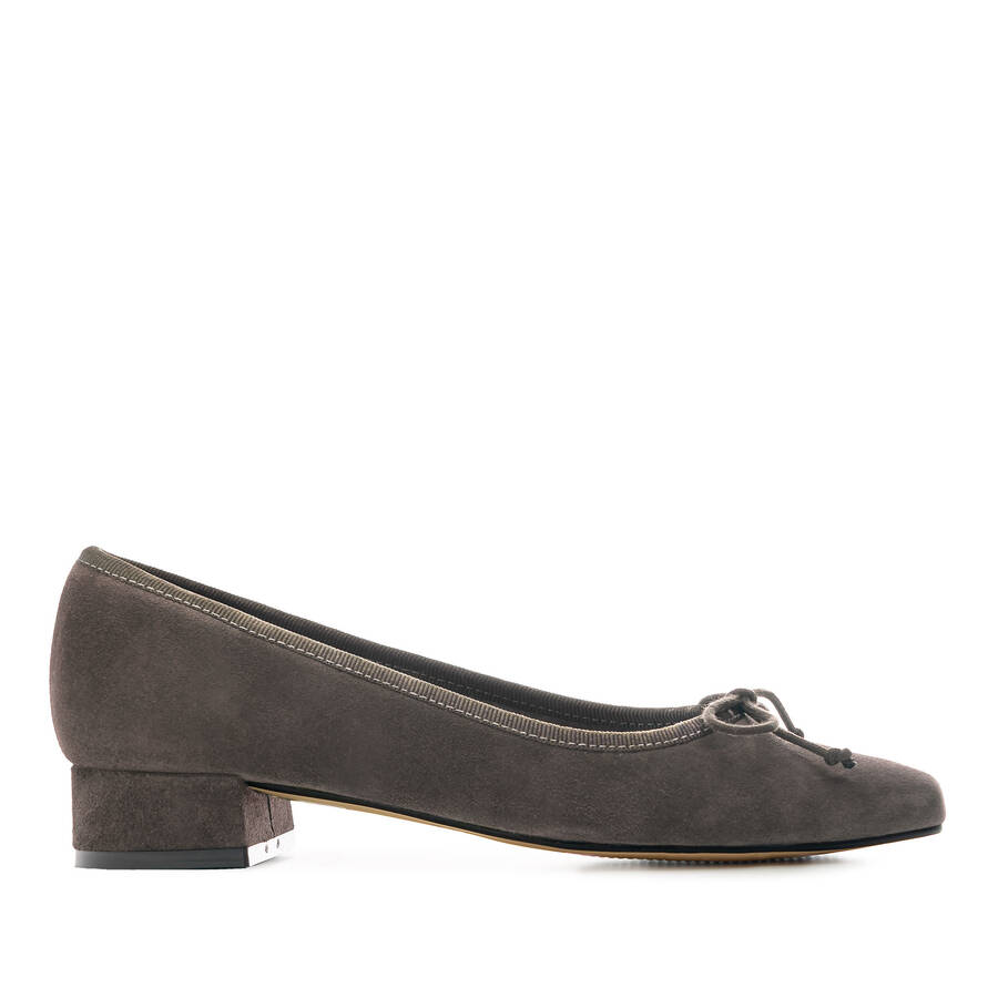 Bowtie Ballet Flats in Sienna Split Leather 