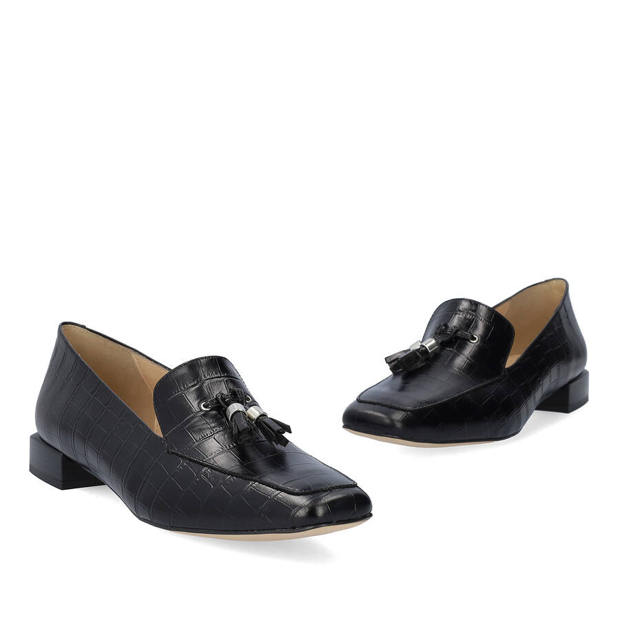 Black Coco leather loafers 