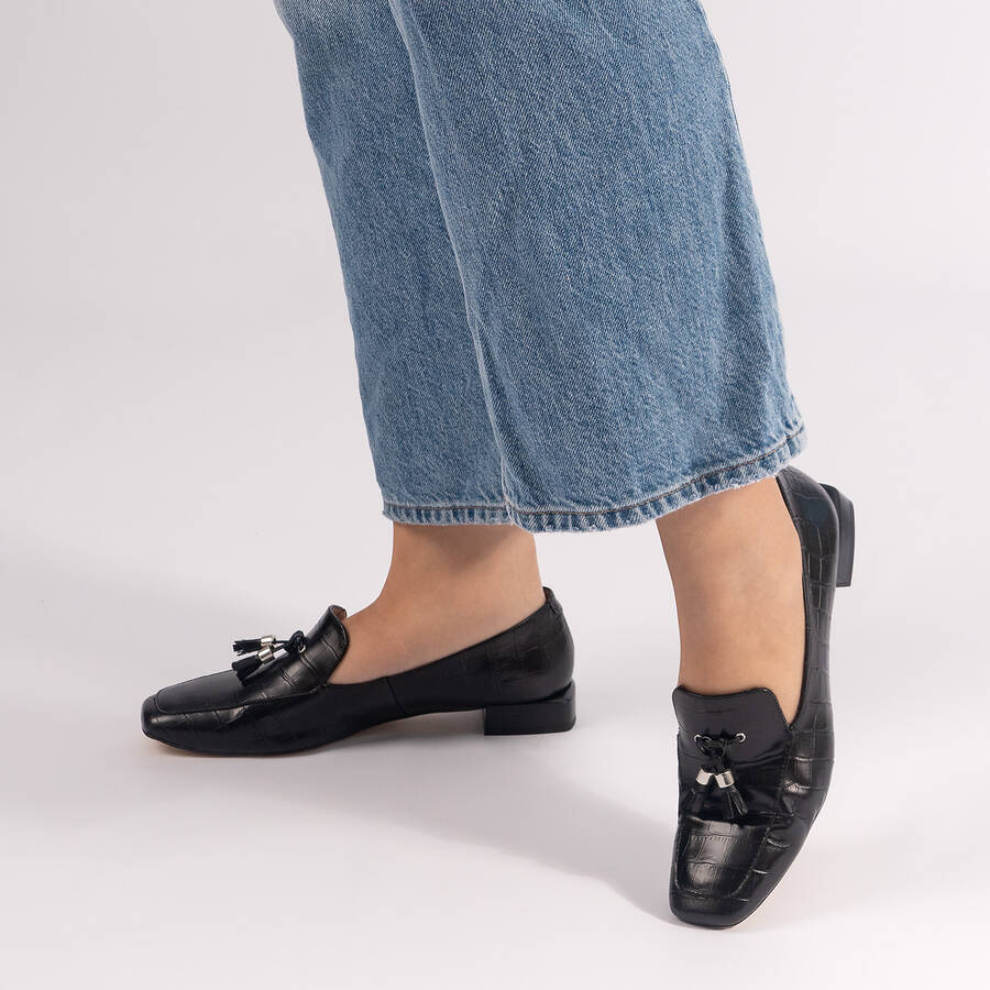 Black Coco leather loafers 