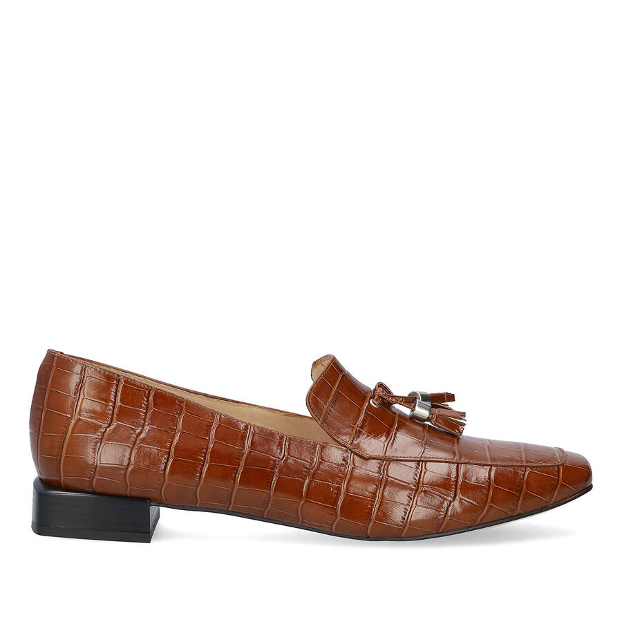 Saddle Coco leather loafers 