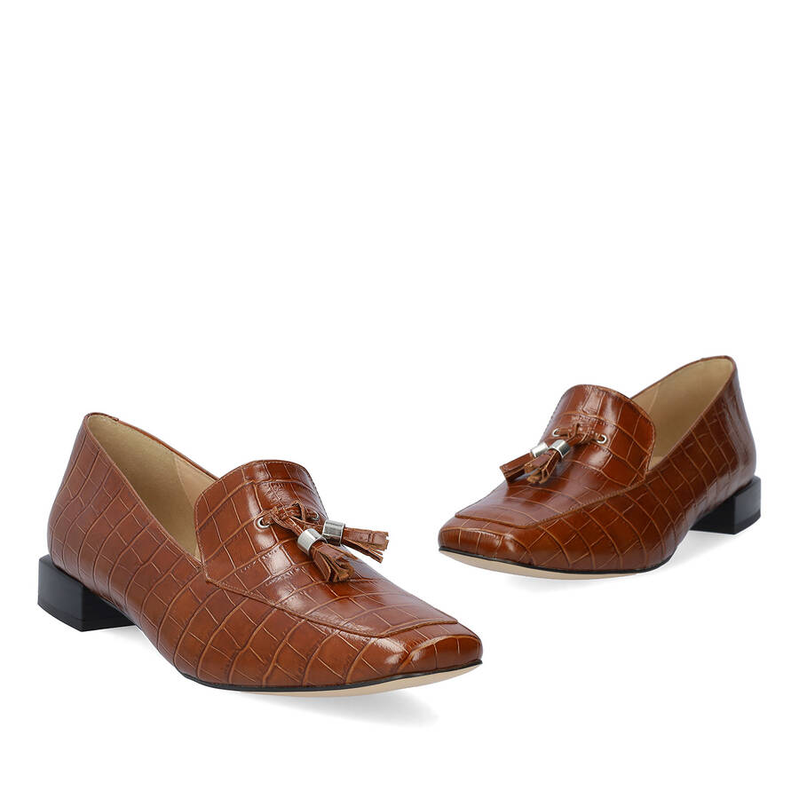 Saddle Coco leather loafers 