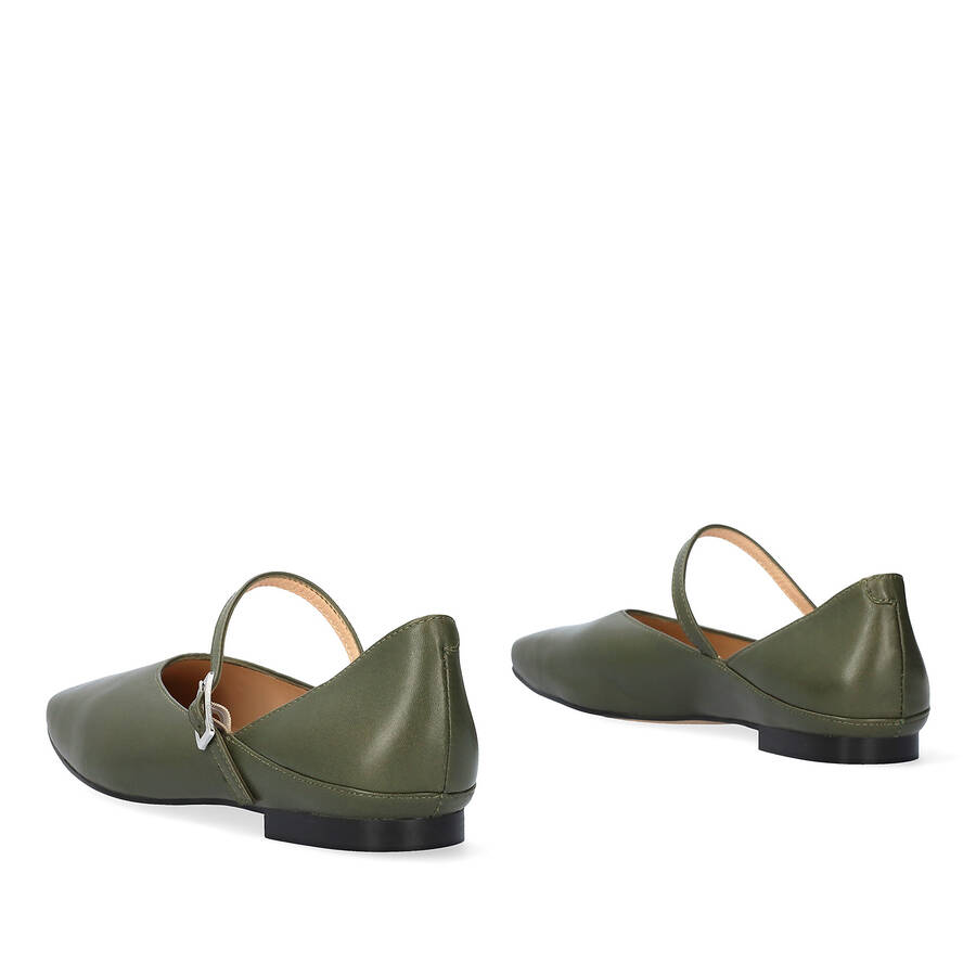 Balerina ze skóry khaki 