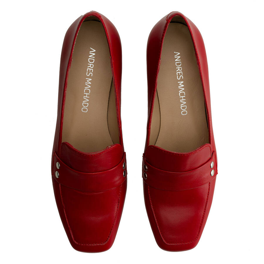 Moccasins in Red Leather 