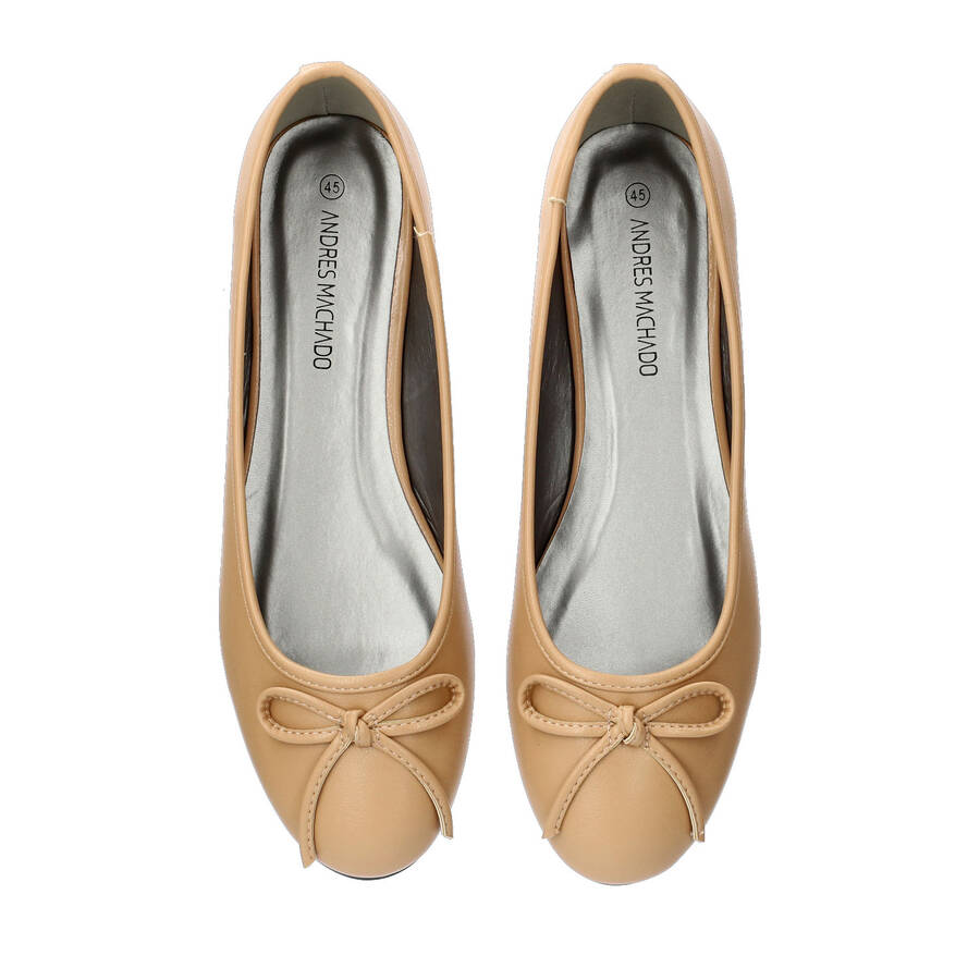 Classic Big Flat Ballerinas in Beige Soft 