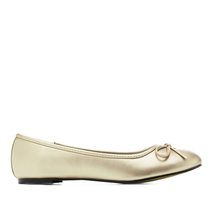 Classic Big Flat Ballerinas in Golden Soft 