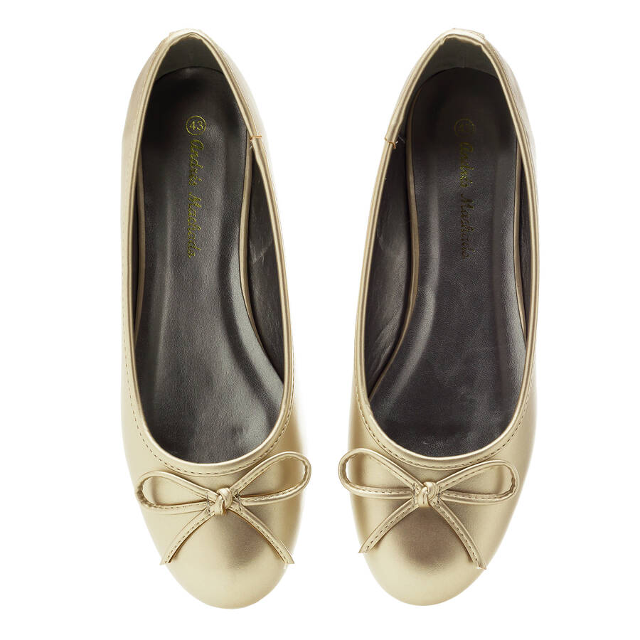 Classic Big Flat Ballerinas in Golden Soft 