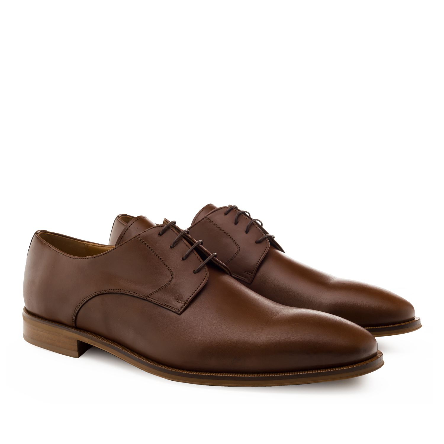 Mens Dress Shoes in Brown Leather 