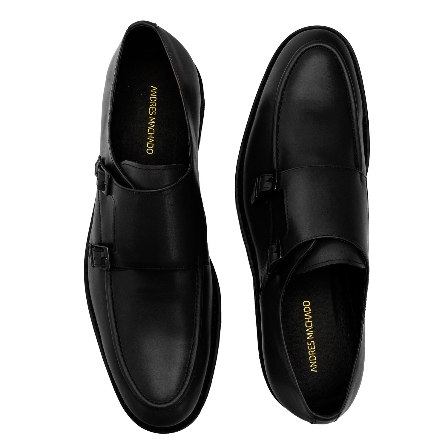 Chaussures pour hommes de style Monk Noir 