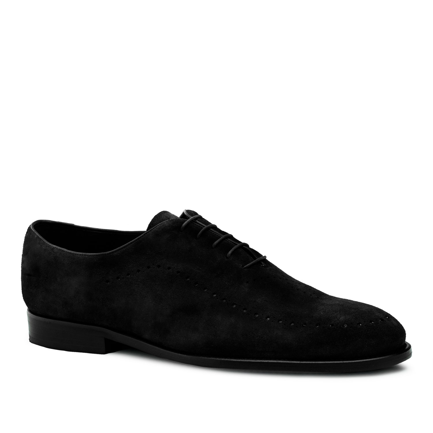 Men's Dress Shoes in Black Split Leather 