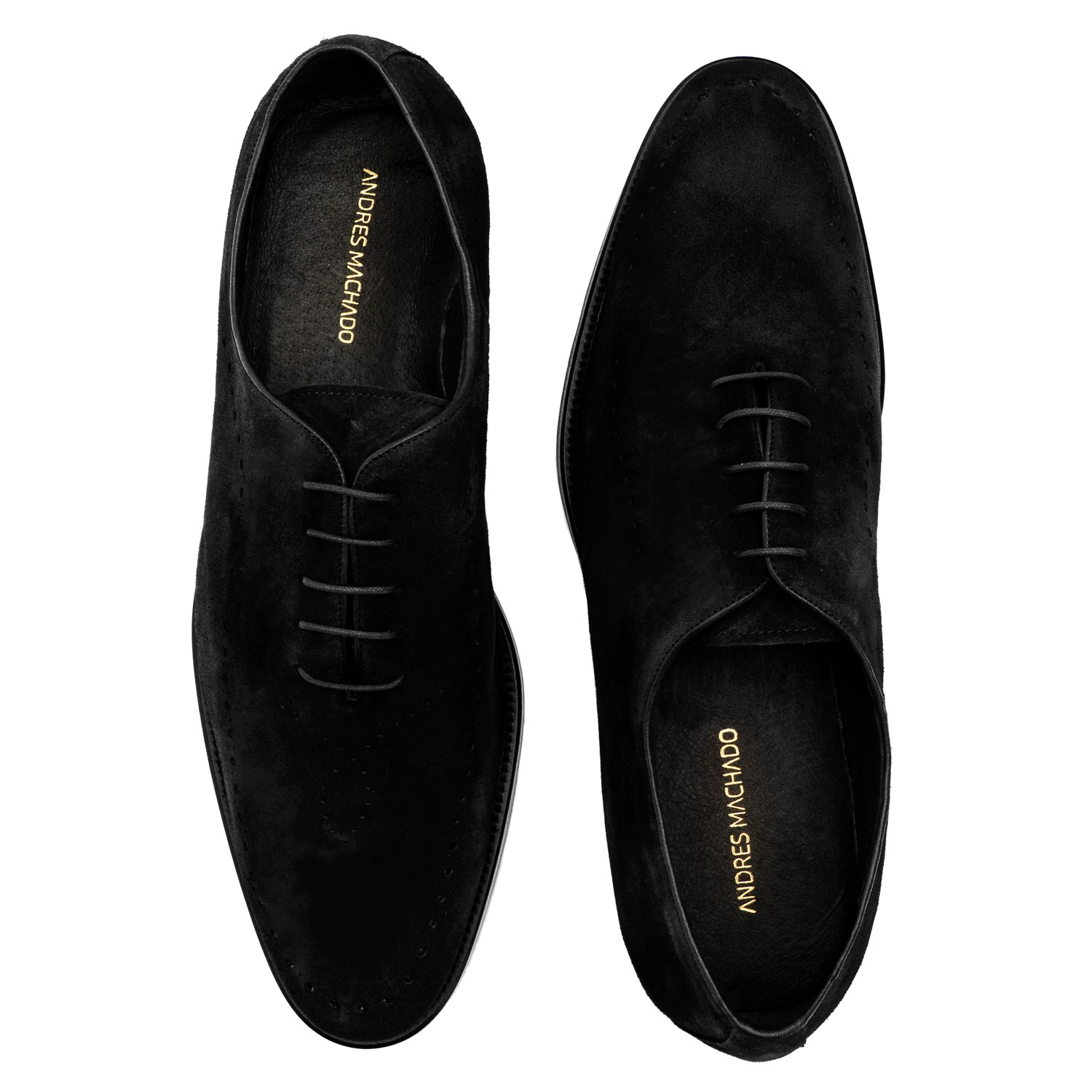 Sznurowane zamszowe buty Czarne 