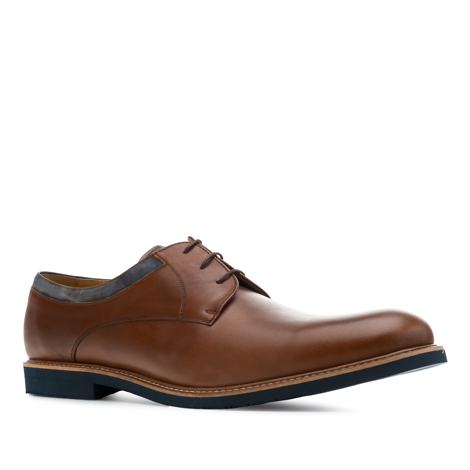 Chaussures Style Blucher en cuir Marron. 