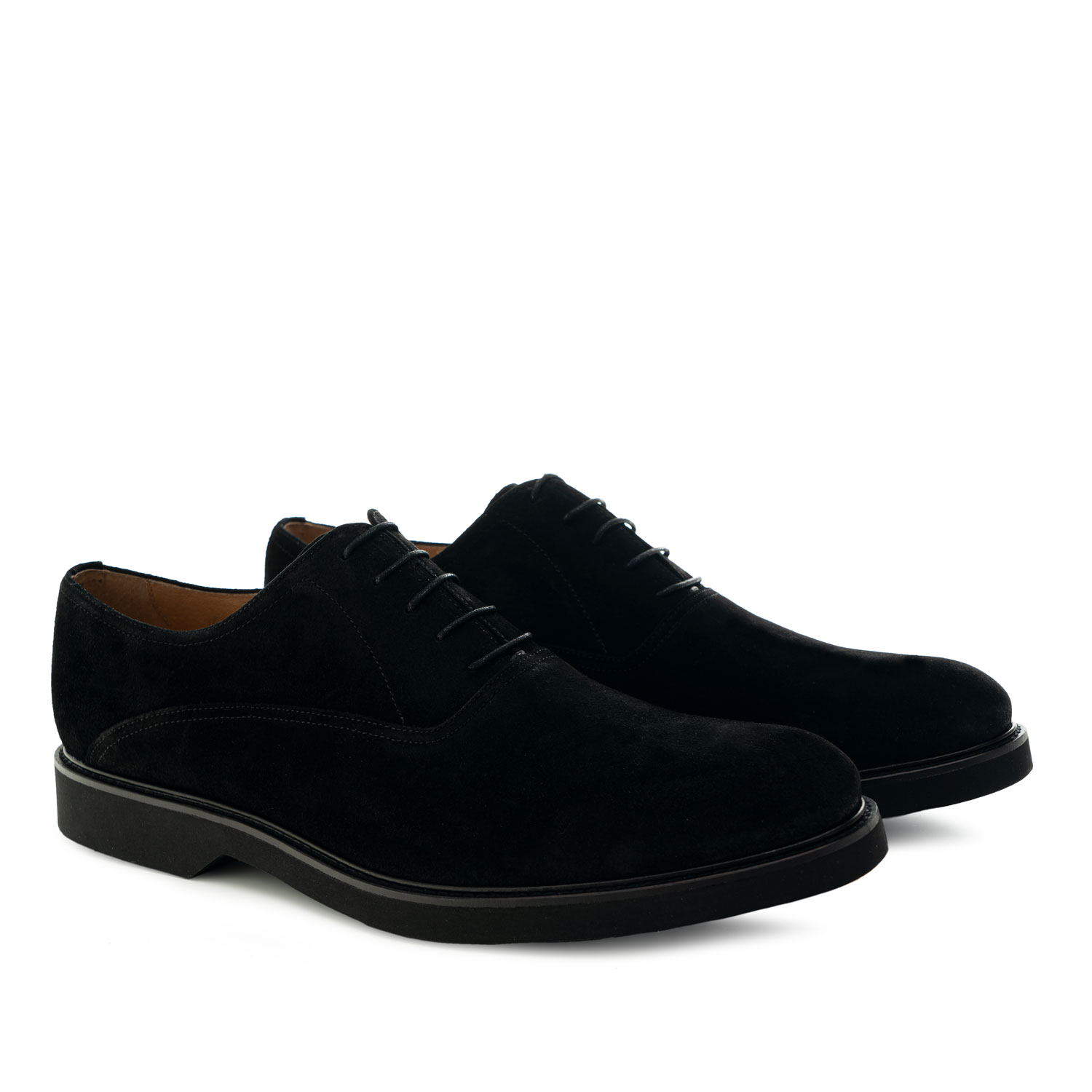 Chaussures habillées en croûte de cuir couleur Noir 