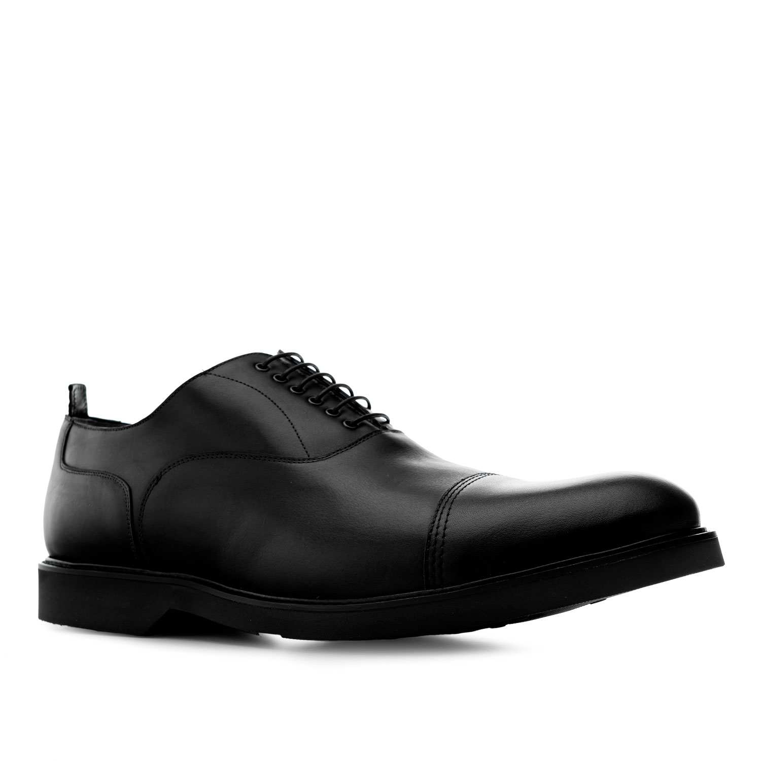 Czarne skórzane buty Oxford 