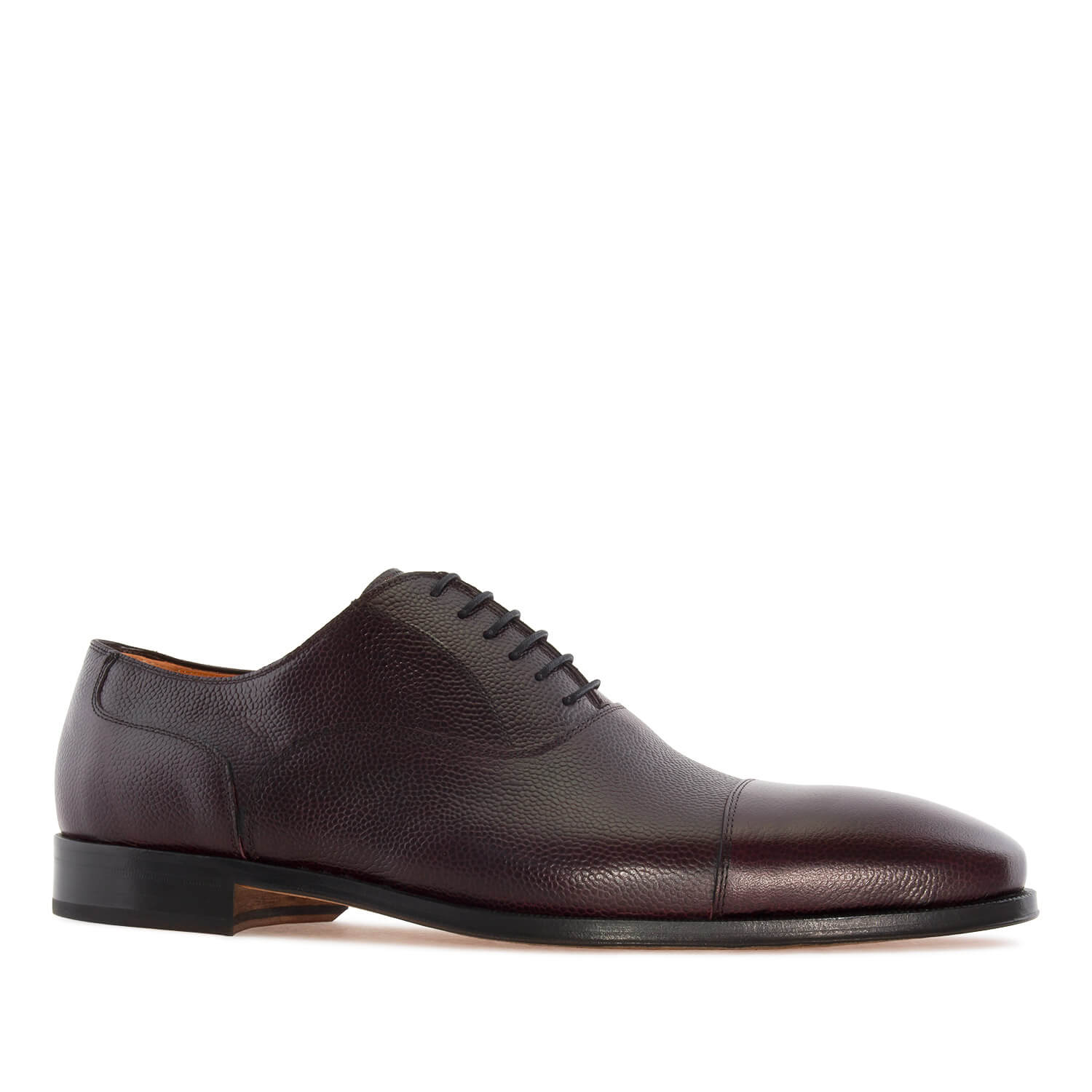 Oxford style Shoes in Burgundy-Brown Leather 