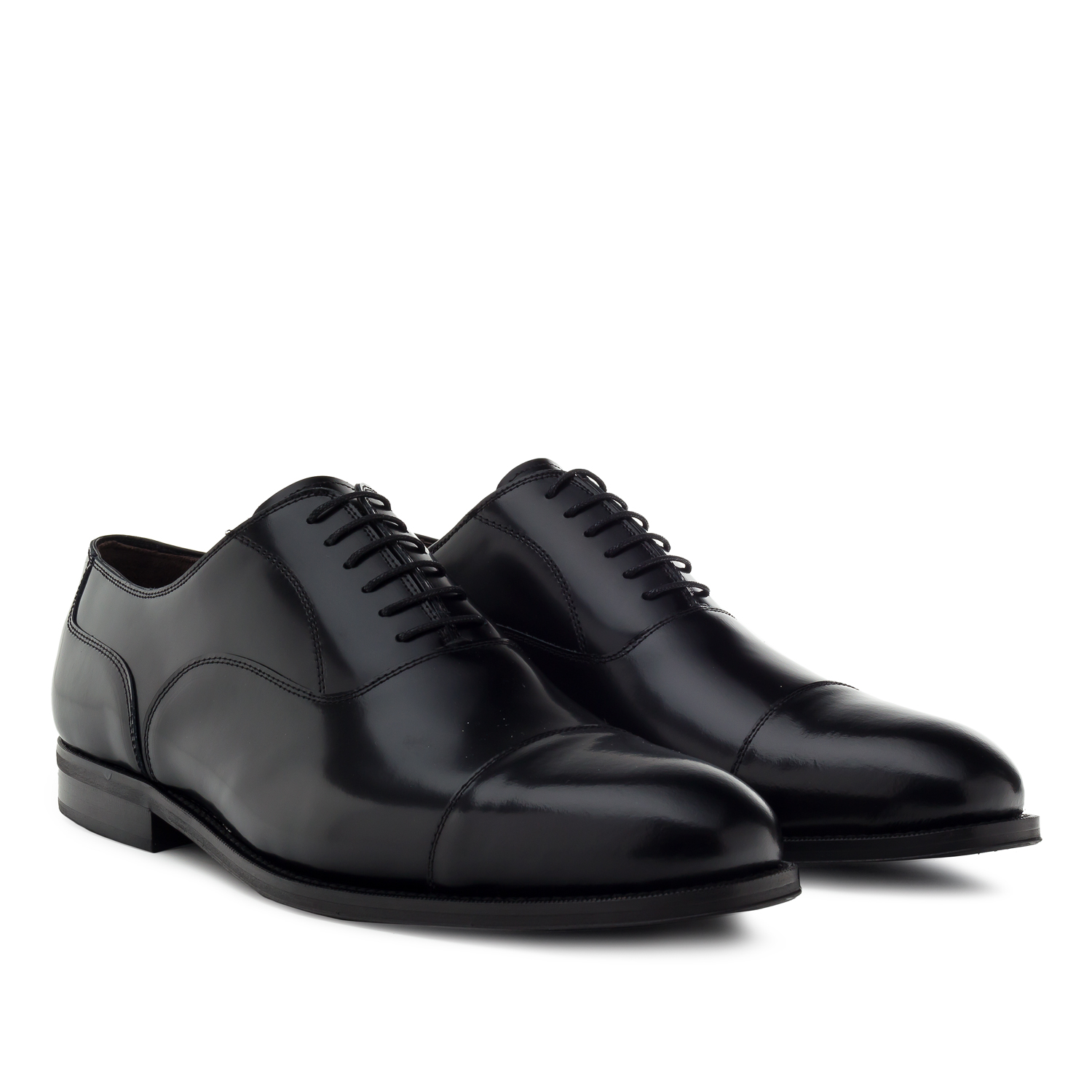 Oxford Shoes in Black Antik Leather 