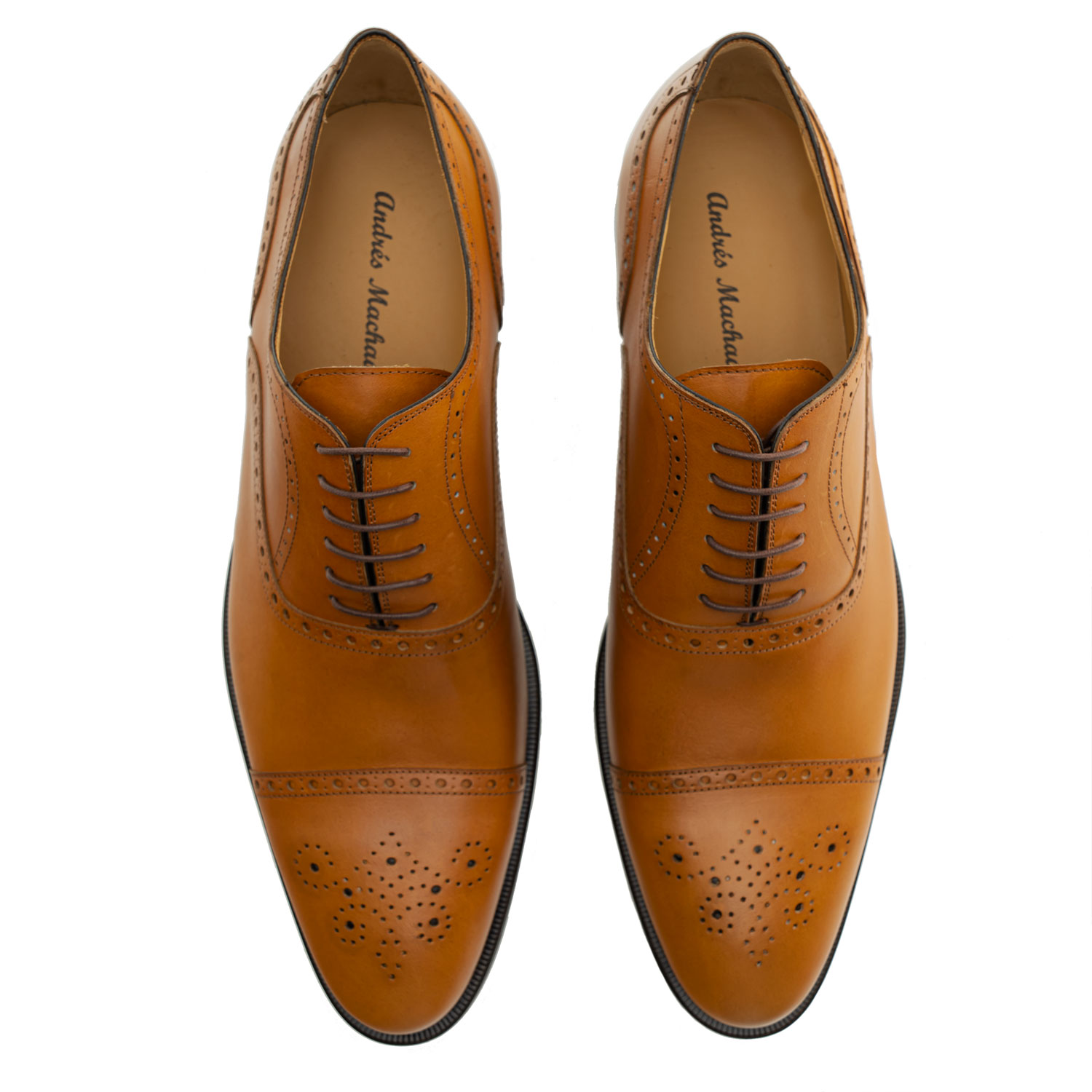 Zapatos estilo Oxford en Piel color Cuero 