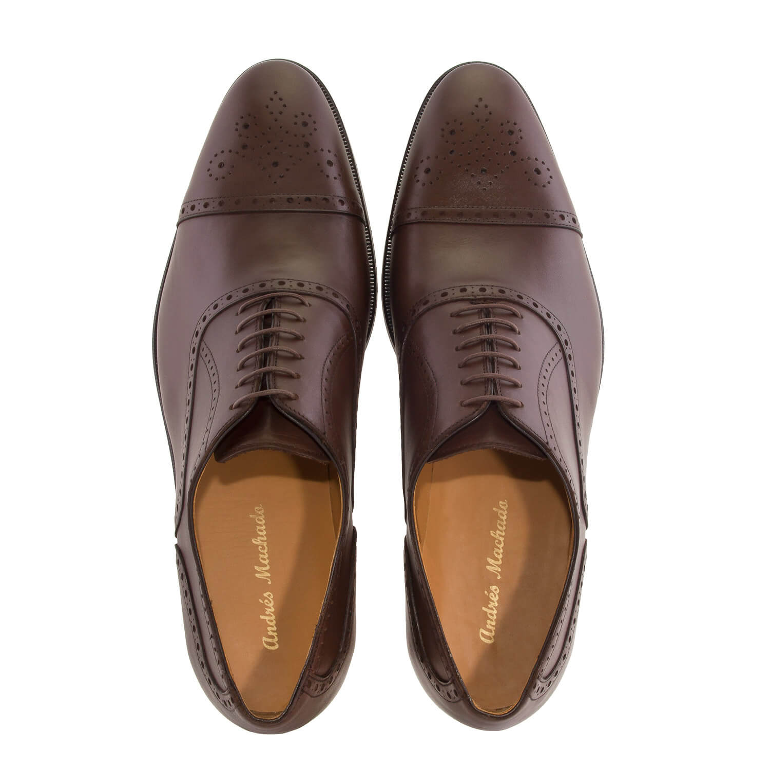 Elegante Schuhe im Oxfordstil aus braunem Leder 