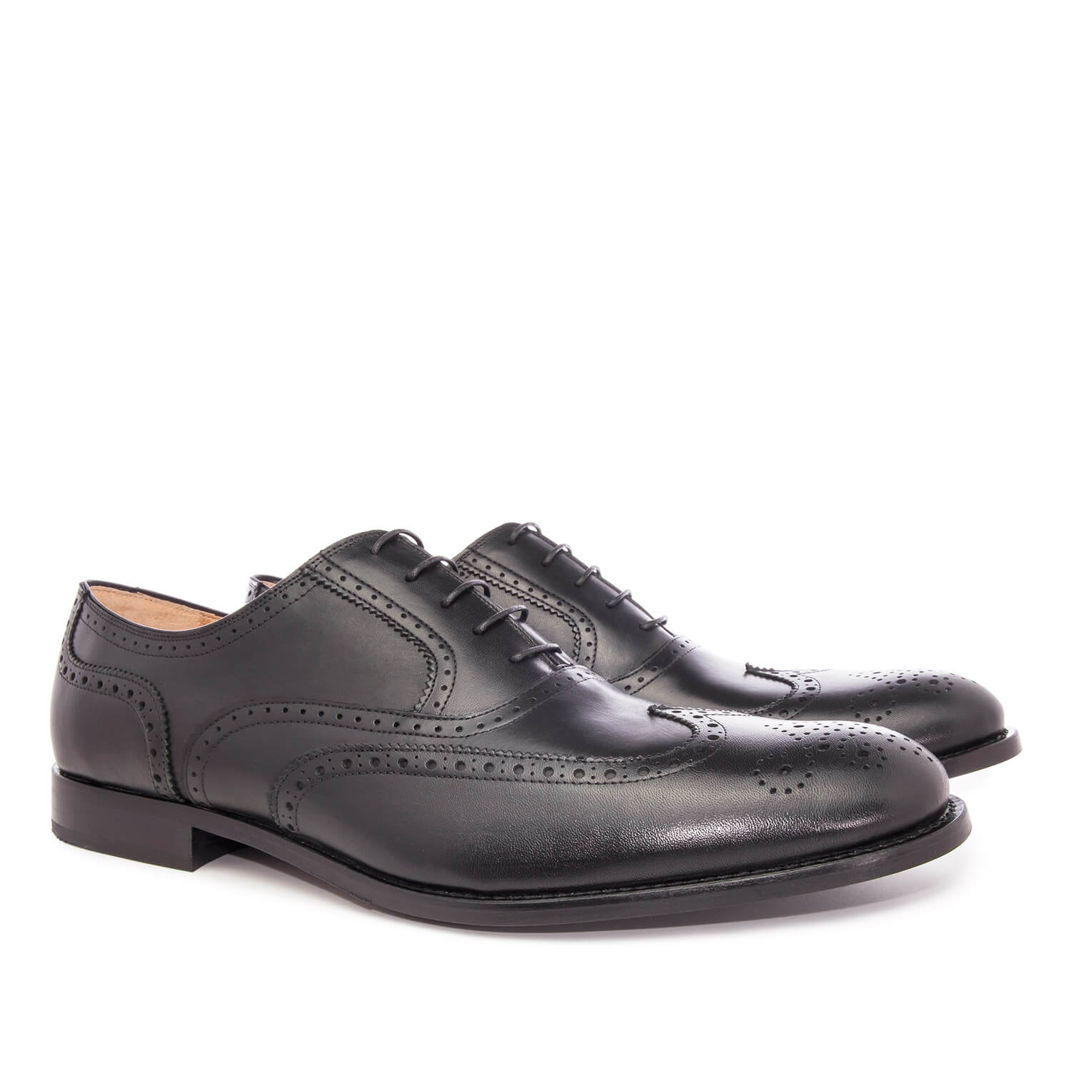 Mens Oxford shoes in Black Leather 