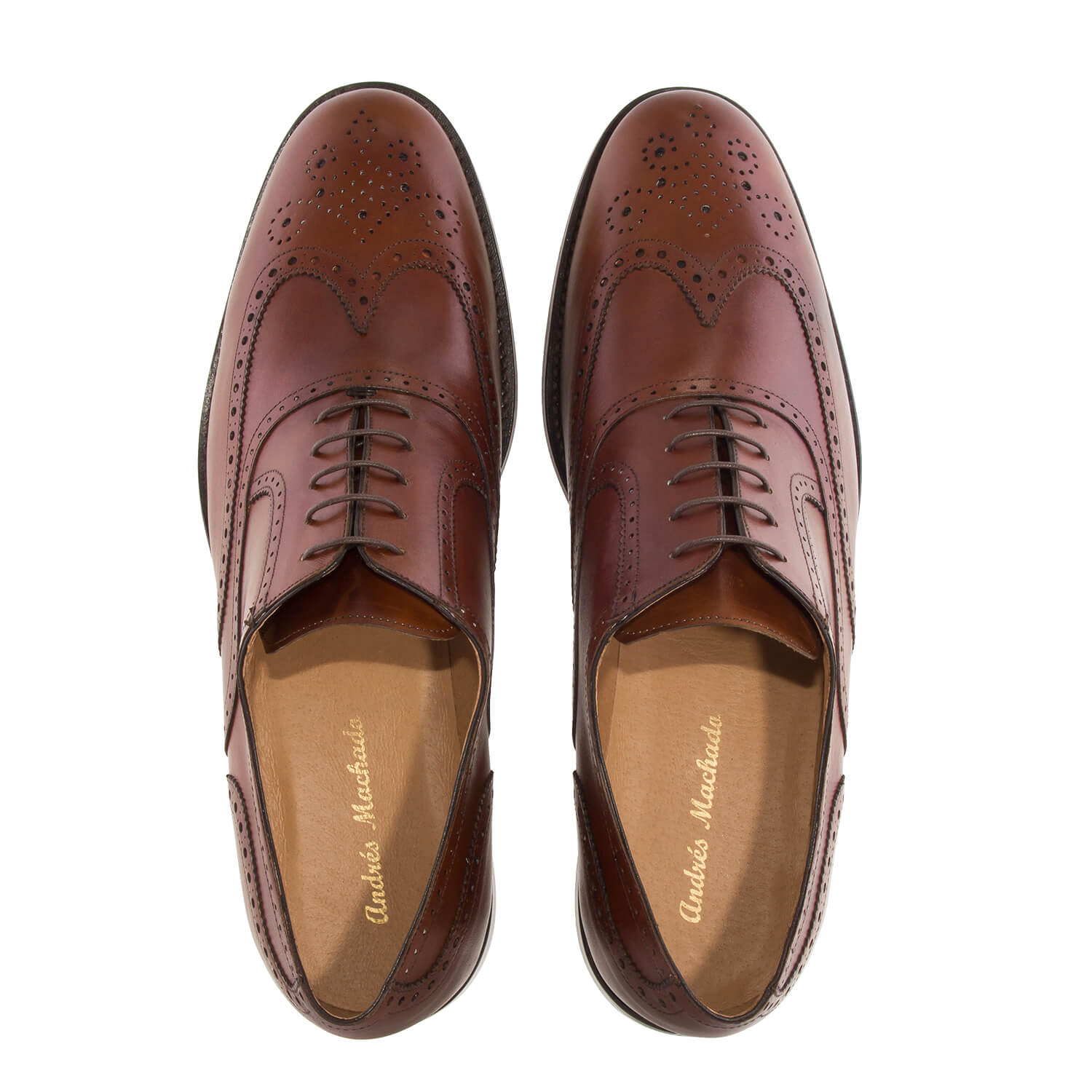 Chaussures Hommes Style Oxford En Cuir Acajou 