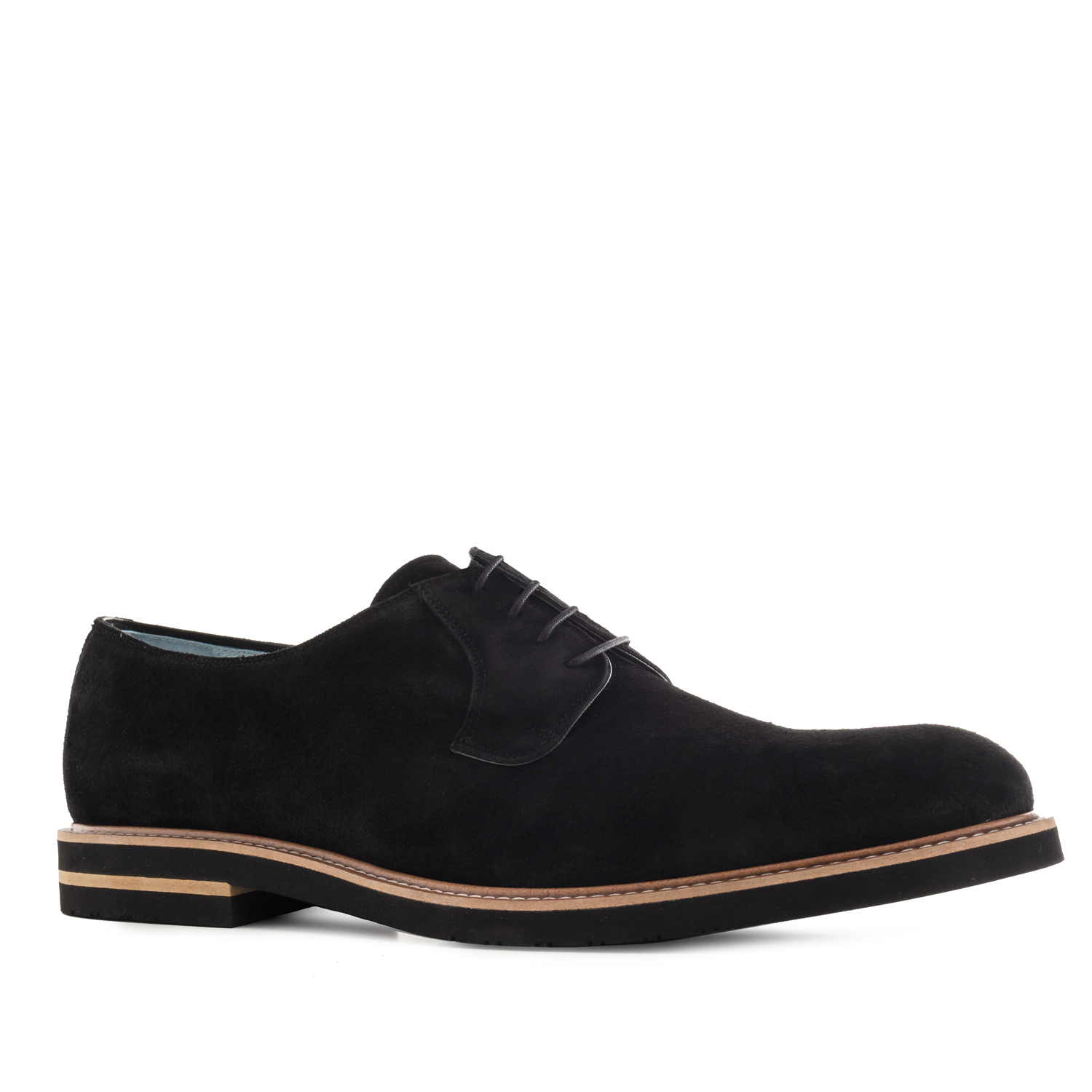 Oxford Shoes in Black Split Leather 